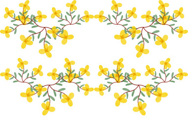 autumn leaves background, Yellow floral batik background with black background