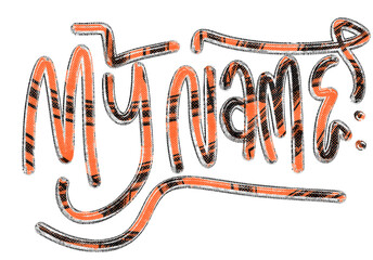 My Name Writing with Abstract Shape