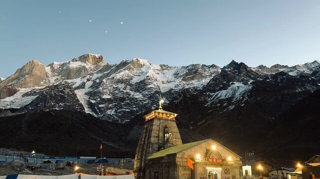 Kedarnath Temple time lapse 