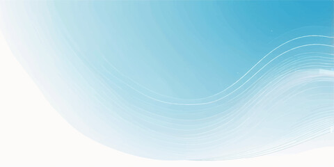 Abstract flowing blue lines and curves creating a smooth digital wave background illustration for web design or business