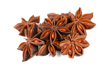 Fototapeta premium Star anise on the white background