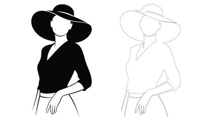 Fashionable woman in a vibrant advertisement banner design