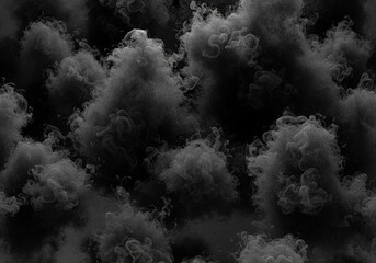 A seamless 3D smoke texture with swirling dark tones, perfect for overlays, horror posters, and Halloween designs, Ai Generate.