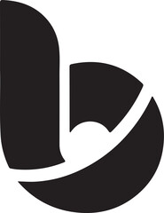 Abstract black and white logo isolated on white background featuring a stylized shape