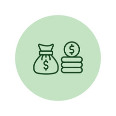 Income Bag pentaglow , vector, pixel perfect, illustrator file 
