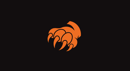 Stylized orange claw mark on a dark background