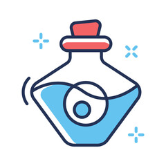 An icon of eye jar, editable vector