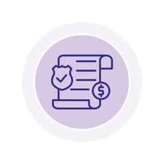 Fototapeta premium Liability color circle icon , vector, pixel perfect, illustrator file 