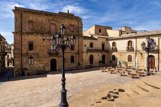 Historic square in Enna, Sicily