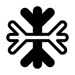 Obraz premium Snowflake Icon Filled