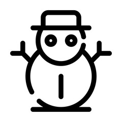 Snowman Icon Broken Line