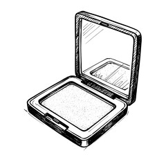 Round vanity mirror on stand with polished chrome finish  