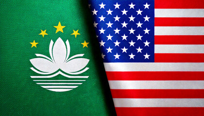 アメリカの国旗とマカオの旗(USA Flag & macau flag.)
