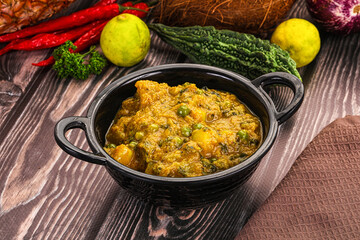 Aloo masala with green peas