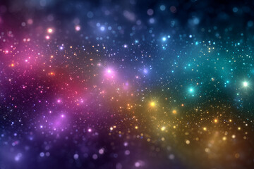 Fototapeta premium Dreamy Rainbow Stardust Sky — Gradient Light and Sparkle Background