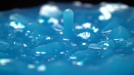 Abstract rendering of fluid dynamics with bright blue tones