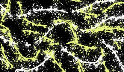black and white texture, Irregular paint splashes with abstract effect on black background