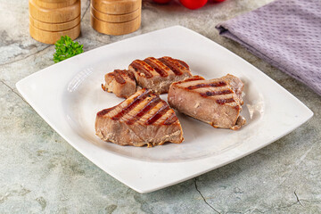 Gourmet Grilled tuna fish steak