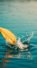 Paddle splashing in water at summer festival - perfect for event design, card, or poster