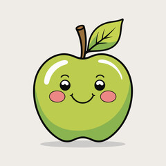 Solid color vector art for National Apple Day with apple wreaths, harvest, juice, slices & cute apple characters — ideal for posters, cards & health campaigns