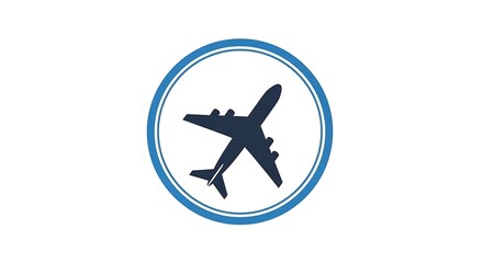 Airplane travel transportation flight aviation airline journey tourism symbol icon graphic design