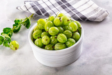Ripe sweet juicy green gooseberry