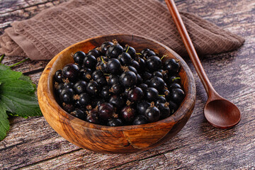 Sweet juicy Black currants berries