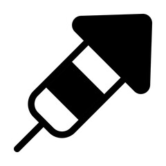 Rocket Firework Icon Filled