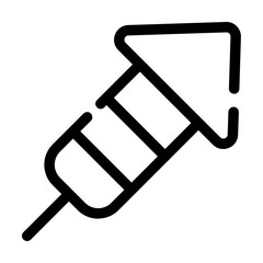 Rocket Firework Icon Outline
