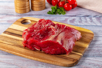 Raw beef cut uncooked fillet