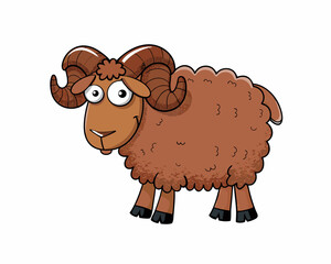 Adorable Farm Animal Sheep Mascot Design