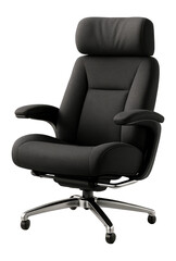 Obraz premium Ergonomic chair with headrest and adjustable seat depth for home theater use.