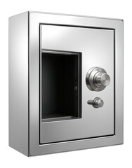 A mirrored safe with a concealed compartment for discreet storage in a bathroom.
