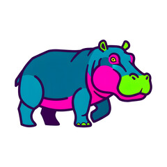 Fototapeta premium Close-Up Hippo Face in Natural Habitat.