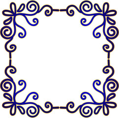 Classic Decorative Blue Swirl Frame