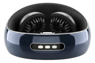 Deep kneading scalp massager for stress relief and hair growth isolated on a transparent background