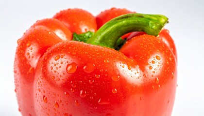 Fresh Red Bell Pepper (Capsicum) &ndash; Vibrant Crisp Vegetable Close-Up