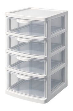Stackable plastic drawers with clear fronts, ideal for organizing craft supplies.