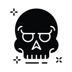 Take a look at this amazing glyph icon of spooky skull