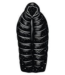 black plastic water bottle isolated on white background