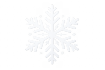 White snowflake symbol for winter and christmas season