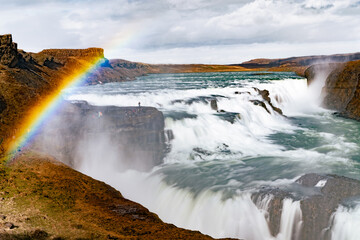 Icelandic waterfalls in summer time