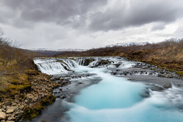 Icelandic waterfalls in summer time