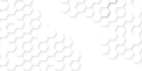 White paper texture abstract grid tile seamless hexagon wall creative metal business wallpaper texture background.	