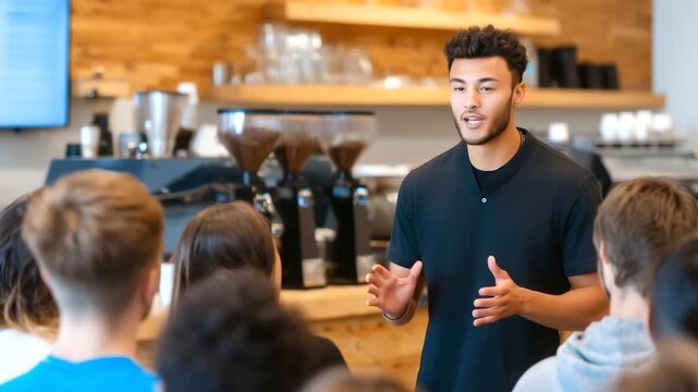 school classroom, espresso machines, hands-on learning, motivated students classroom