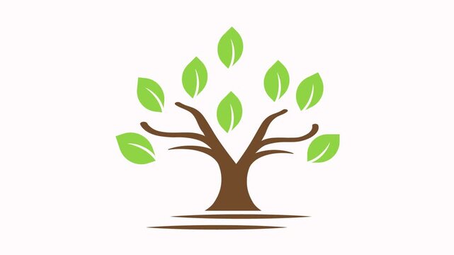 tree  icon animation simple flat