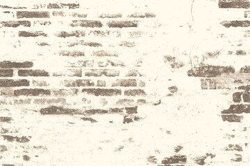 Obraz premium Vintage white brick wall texture with subtle wear, ideal for rustic backgrounds, architectural visuals, or classic design projects.