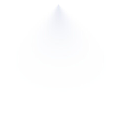 White spotlight on transparent background