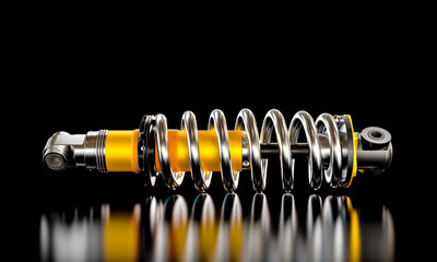Naklejka na ściany i meble 3d Automotive shock absorber suspension Naklejka na ściany i meble 3d Automotive shock absorber suspension