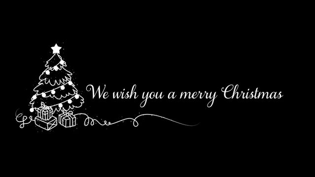 Holiday Festive Glitter Christmas Tree Title